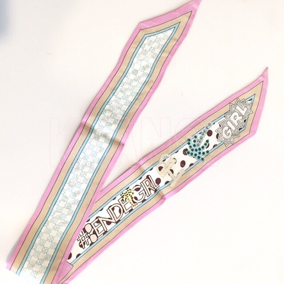 NWOT Henri Bendel Ice Cream Summer Twilly Scarf - Picture 4 of 4